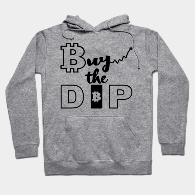 Buy the Dip - in Bitcoin Hoodie by Blended Designs